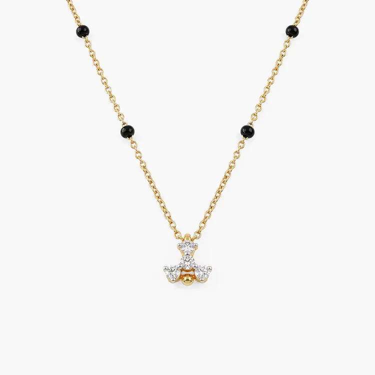 Crystal Cascade 925 Sterling Silver Mangalsutra